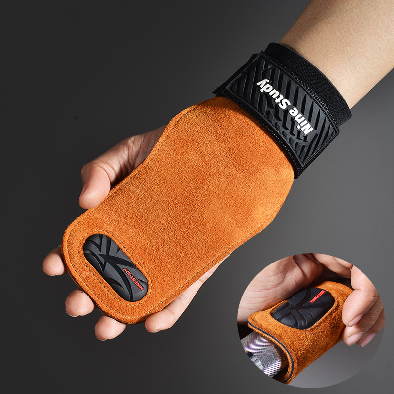 Crossfit Equipment - Koeienhuid Gymgrepen Handschoenen Gewichtheffen Fitness Pull-Up