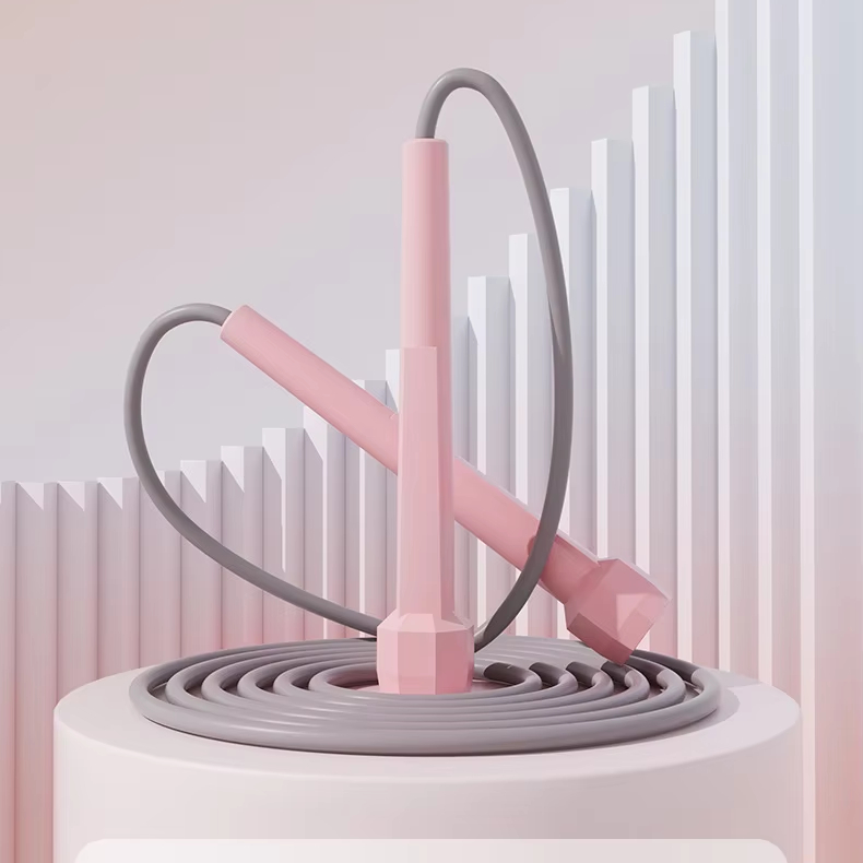 Skipping Rope Pvc - Aangepast logo Plastic handvatten Springtouw Lichtgewicht