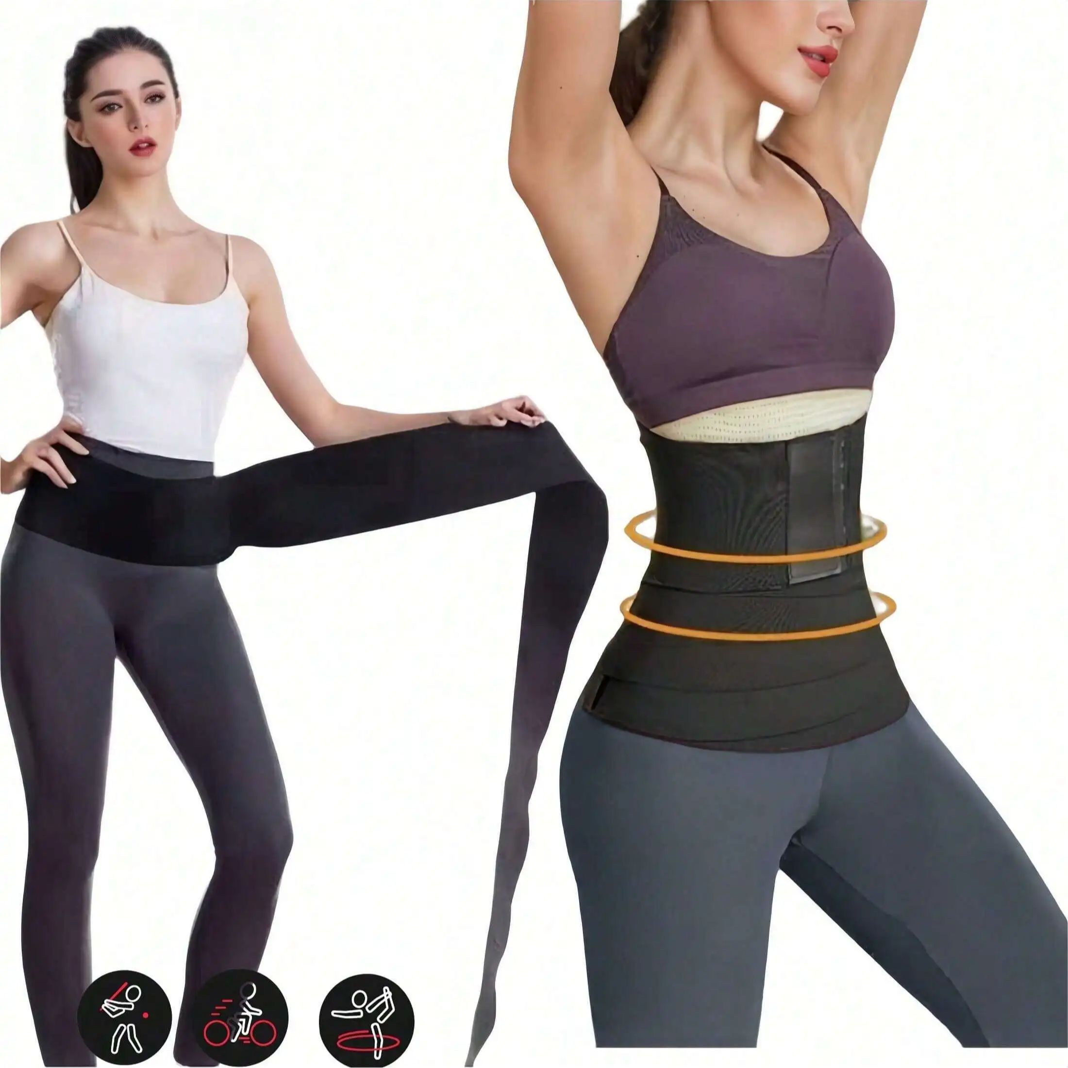 Pull Up Assist Band - Buikbandage voor vrouwen, 118 inch, tailletrainer,