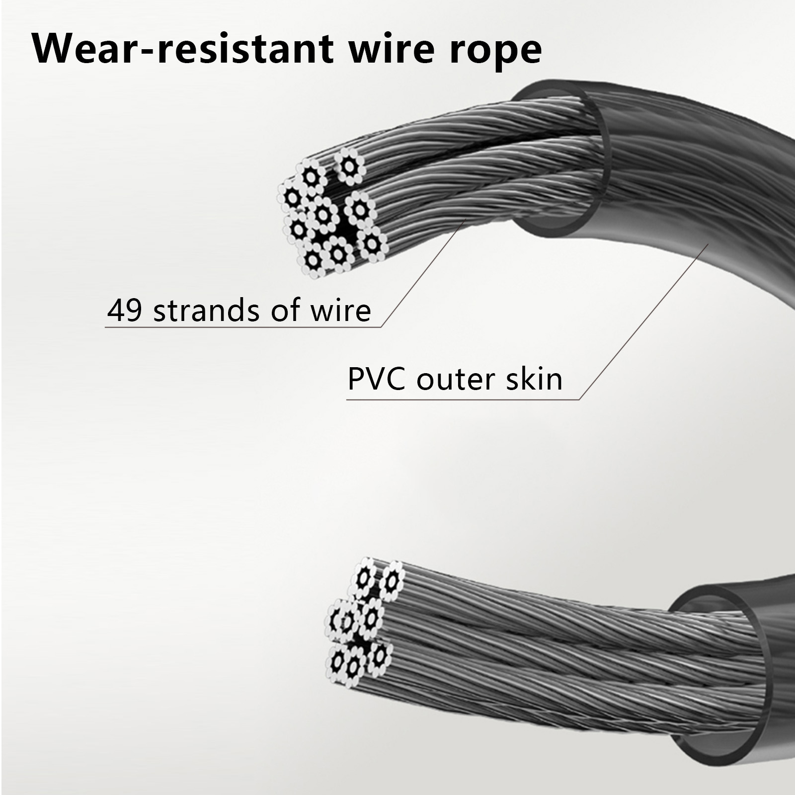 Zeer sterk zwart PVC-gecoat st - Skipping Rope Pvc recensie en prijs